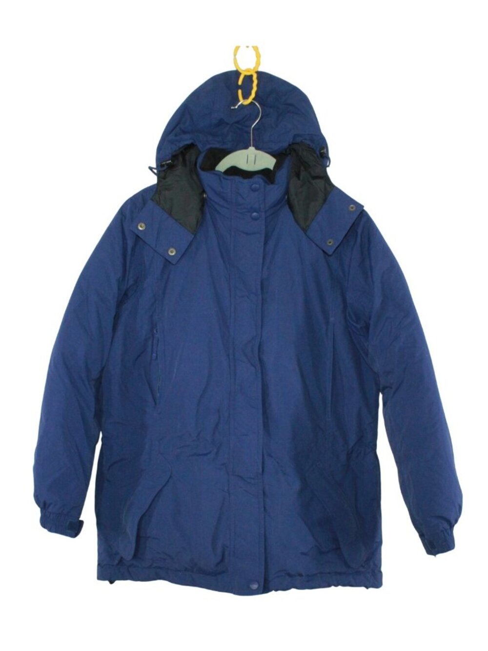 Vintage LL Bean Goose Down Parka Jacket Navy Size M Removable Hood Forestcore